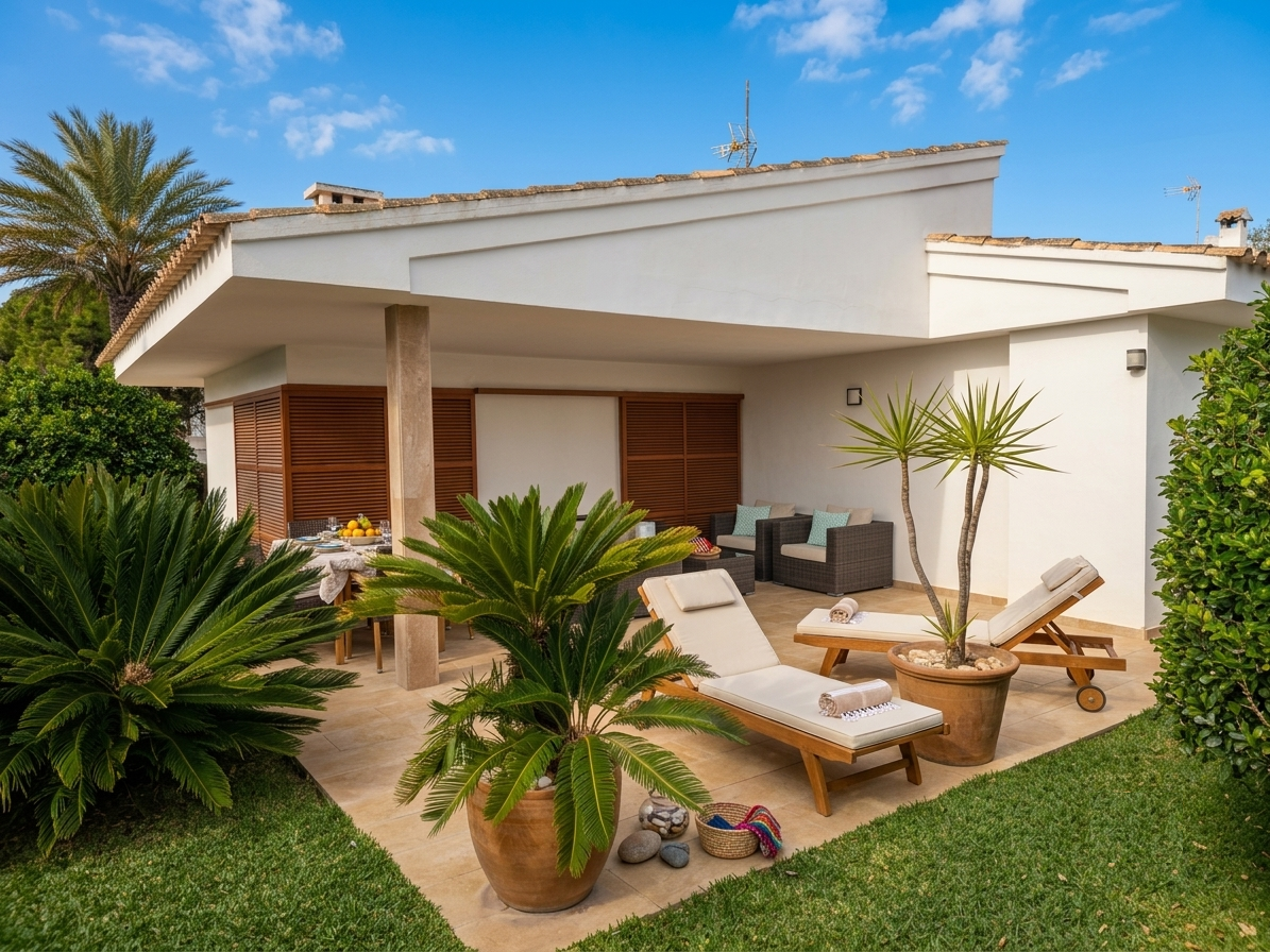 “VILLA MARGARITA” – casa con jardín a 50m de la Playa de Muro