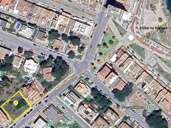 Terreno edificable al lado del mar en Can Picafort